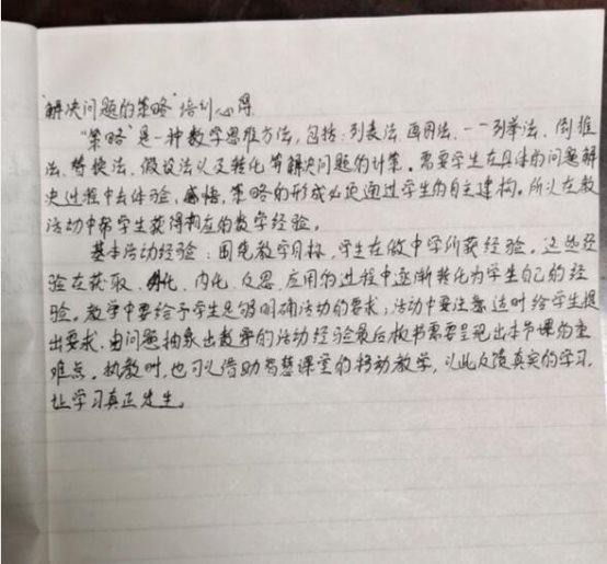数学解决问题策略培训学员笔记2
